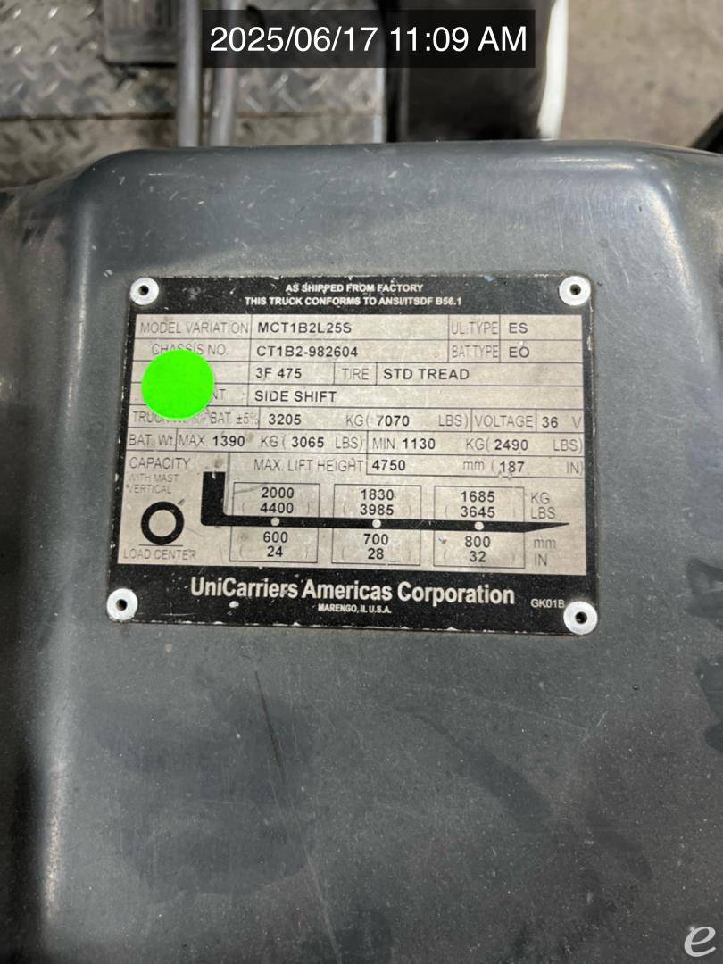 2016 Unicarriers MCT1B2L25S