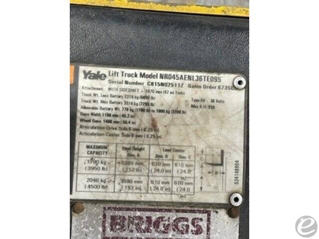 2002 Yale NR045AE Electric Forklift - 123Forklift