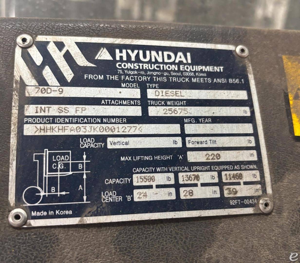 2019 Hyundai 70D-9