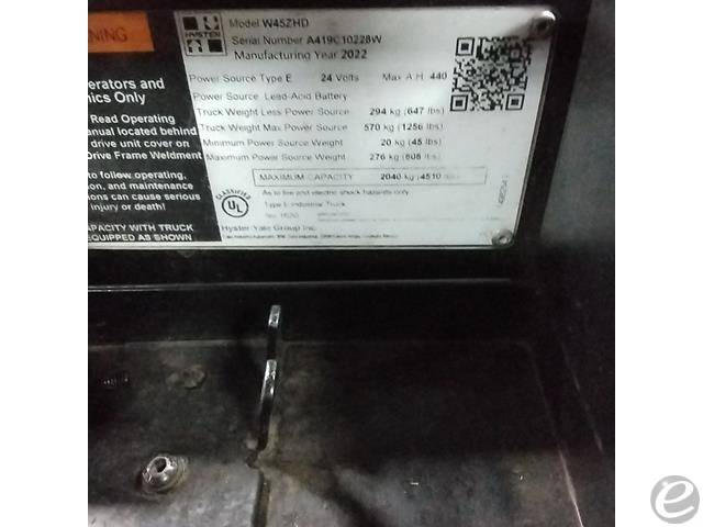 2022 Hyster W45ZHD