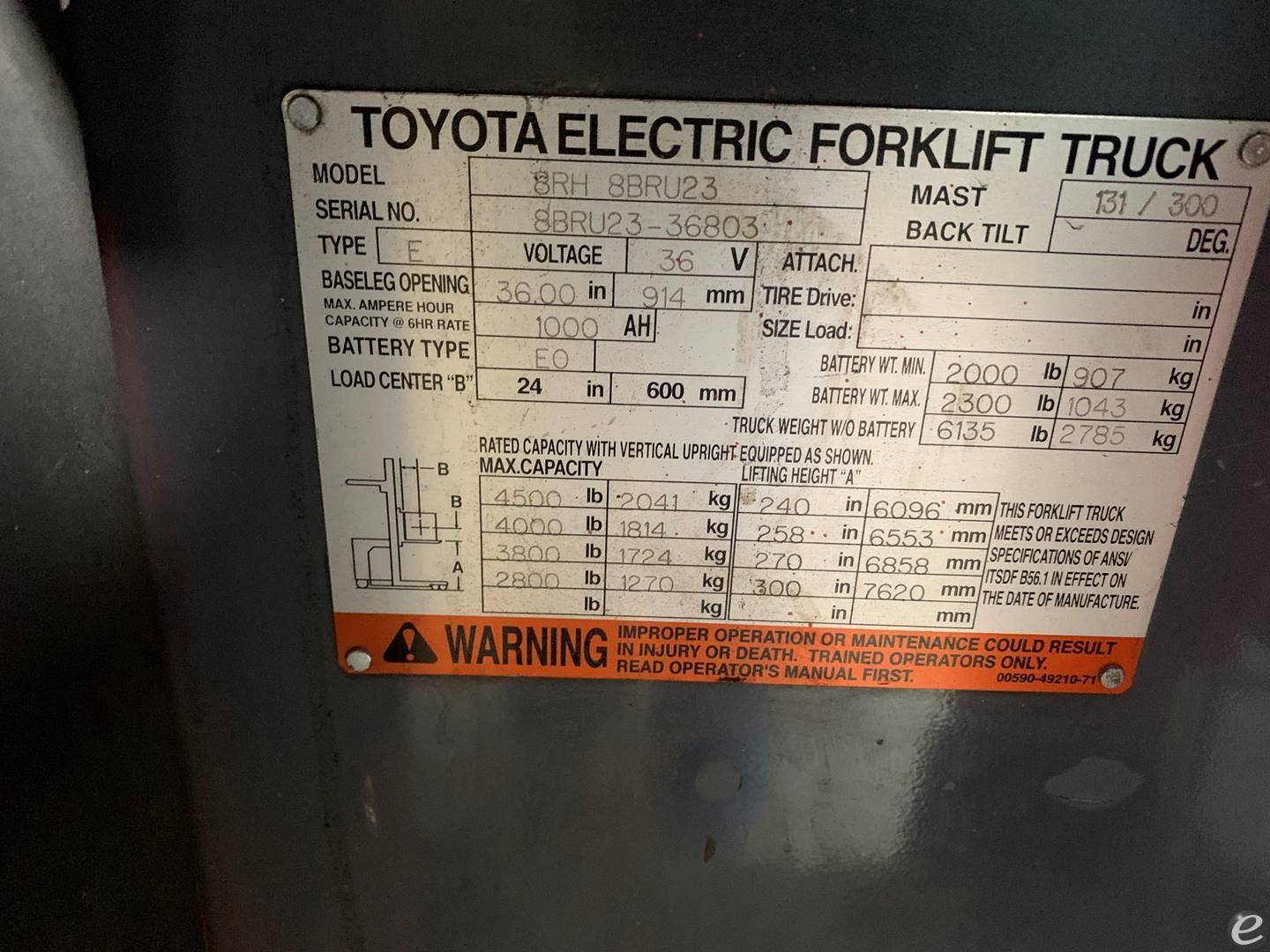 2012 Toyota 8BRU23 Electric Reach Truck - 123Forklift