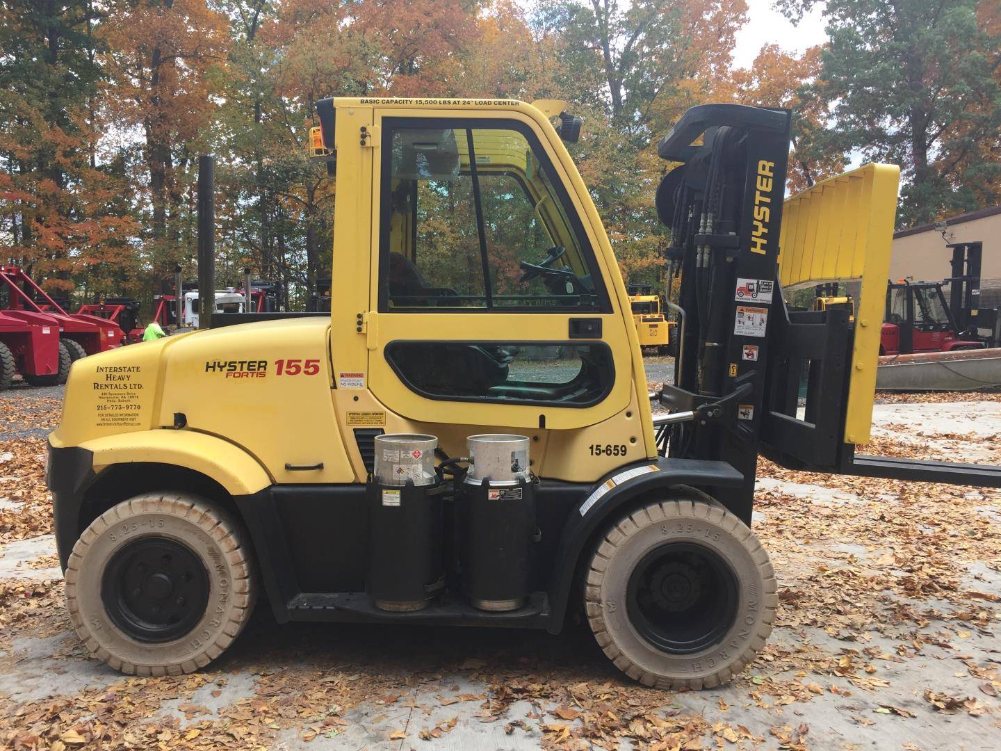 LP Gas Hyster H155FT Pneumatic Tire 4 Wheel Sit Down